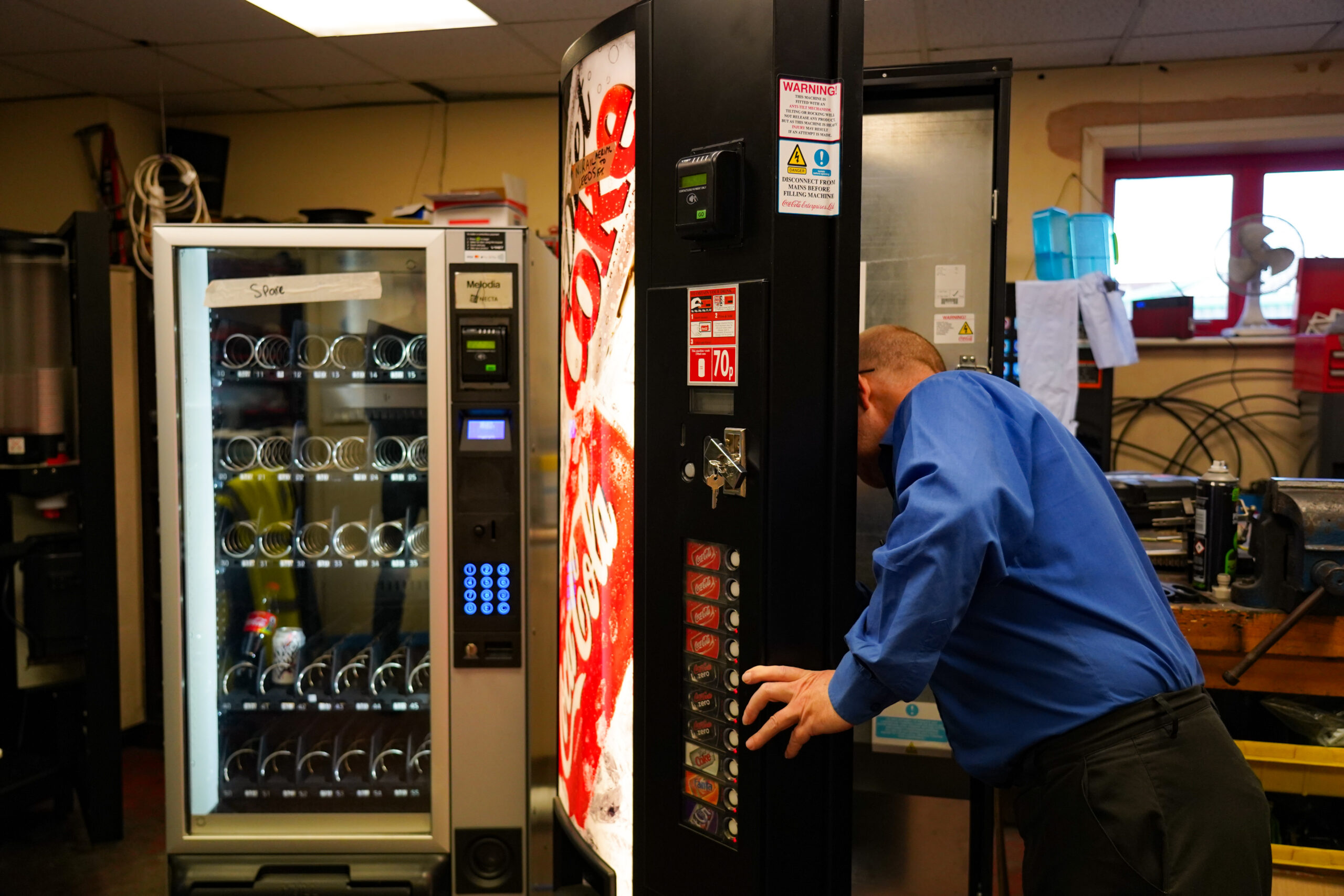 Repairing second hand vending machines